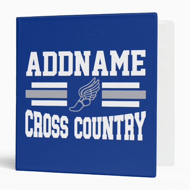 Custom ADD NAME Cross Country Runner Running Team Binder (Front/Inside)