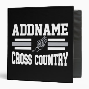 Custom ADD NAME Cross Country Runner Running Team Binder
