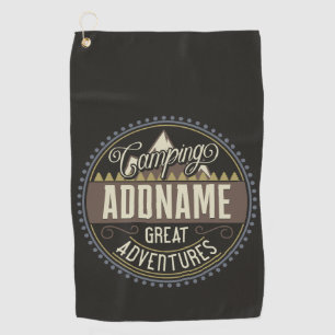 Custom ADD NAME Family Camp Trip Camping Reunion Golf Towel