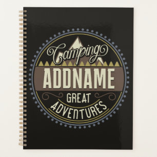 Custom ADD NAME Family Camp Trip Camping Reunion Planner