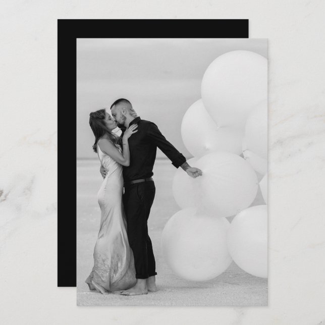 Custom Add Own Photo Image Wedding Save The Date Invitation (Front/Back)