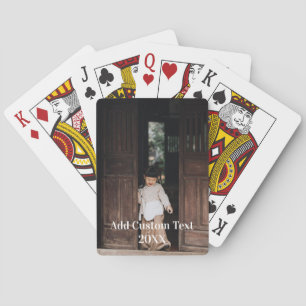Custom, Add Photo and Text Playing Cards
