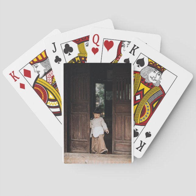 Custom, Add Photo and Text Playing Cards (Back)