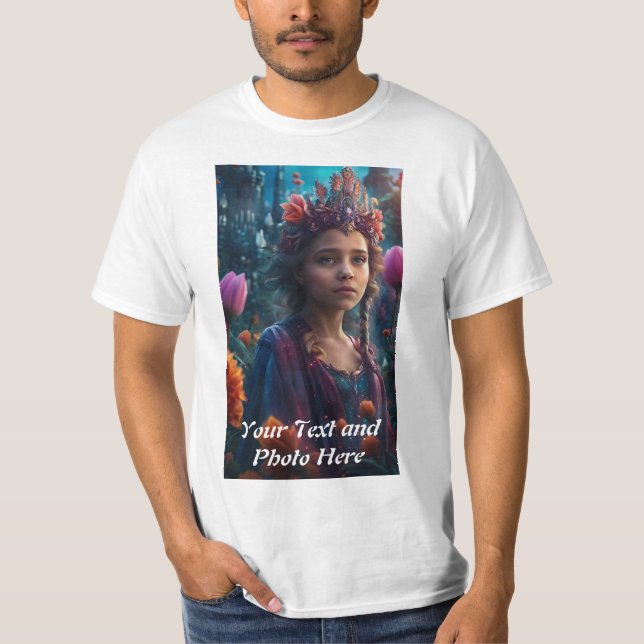Custom, Add Photo and Text T-Shirt (Front)