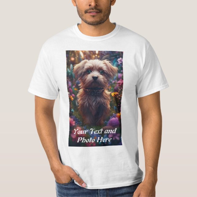 Custom, Add Photo and Text T-Shirt (Front)