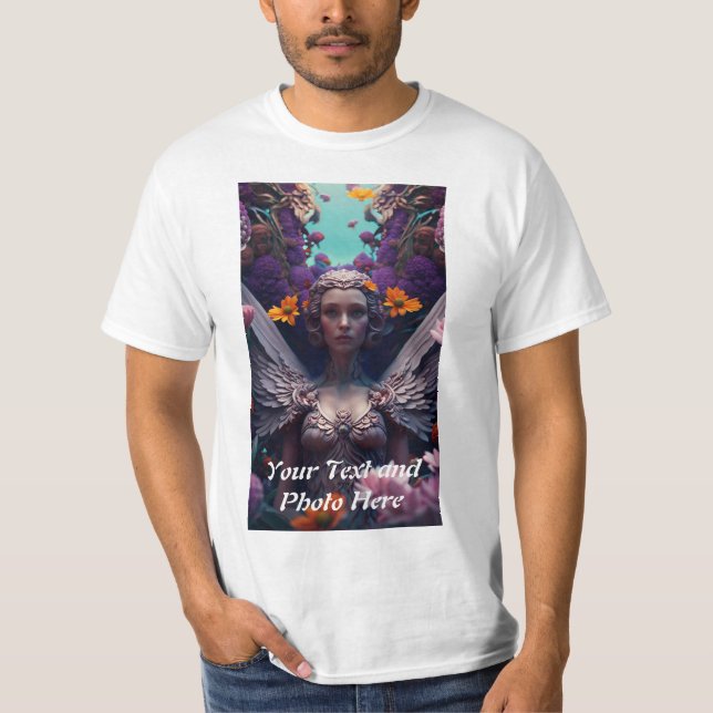 Custom, Add Photo and Text T-Shirt (Front)