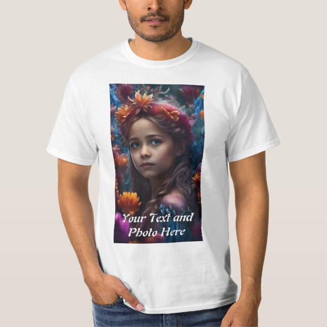 Custom, Add Photo and Text T-Shirt (Front)