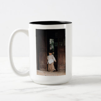 Custom, Add Photo and Text Two-Tone Coffee Mug