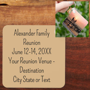 Custom Add Photo Family Reunion Keepsake Keychain