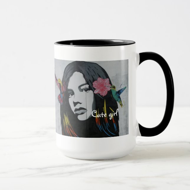 Custom add text and image create your own cute mug (Right)