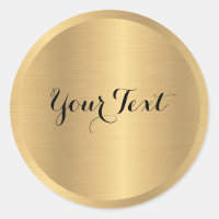 Custom Add Text Faux Gold Metallic Look Template