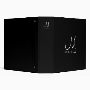 Custom Add Text Monogram Initial Letter Template Binder