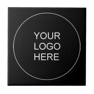 Custom Add Upload Your Own Logo Here Black Tile