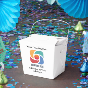 Custom Add Your Business Logo Company Marketing Favor Box