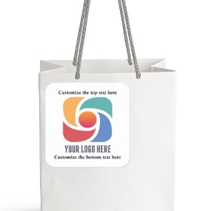 Custom Add Your Business Logo Company Marketing Square Sticker