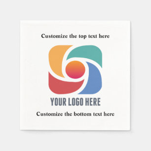 Custom Add Your Business Logo Company Party Napkin