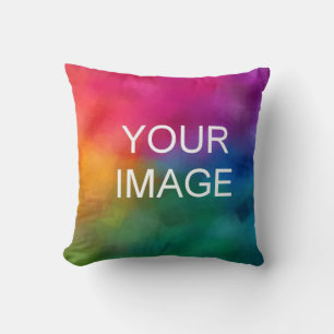 Custom Add Your Image Photo Business Logo Template Throw Pillow