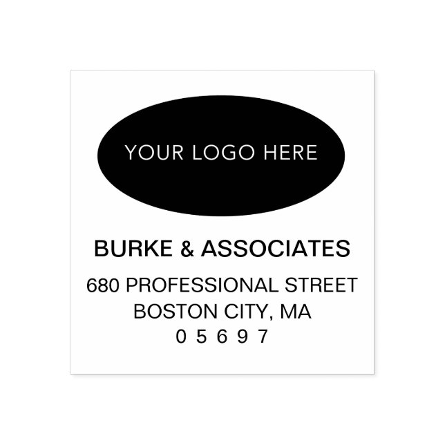 Custom Add Your Logo Address Rubber Stamp (Imprint)