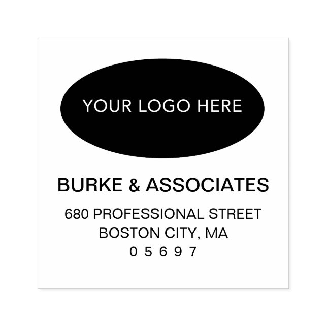Custom Add Your Logo Address Rubber Stamp (Imprint)