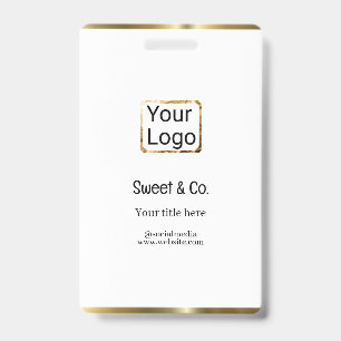 custom add your logo personalized company name pap badge
