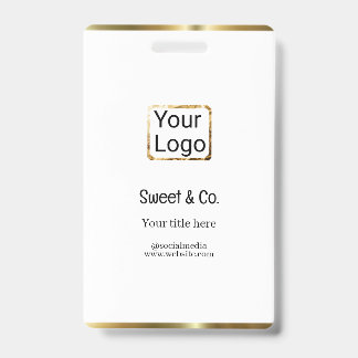 custom add your logo personalized company name pap badge