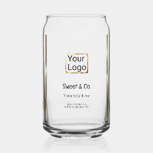 custom add your logo personalized company name pap can glass