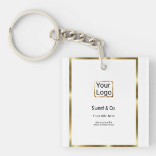 custom add your logo personalized company name pap keychain