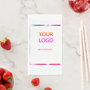 custom add your logo personalized company name pap napkin