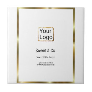 custom add your logo personalized company name pap tile