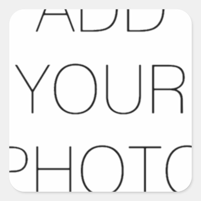 Custom Add Your Own Photo or Text Square Sticker (Front)