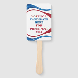 Custom Add Your Own President 2024 Candidate Rally Hand Fan