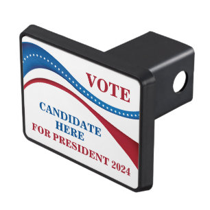 Custom Add Your Own President 2024 Election Trailer Hitch Cover