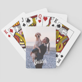 Custom add your pet name and photograph, playing cards