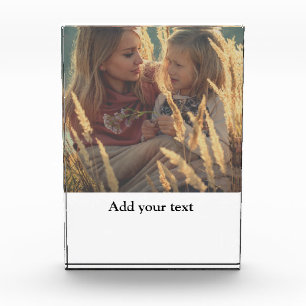 custom add your photo christmas personalized block