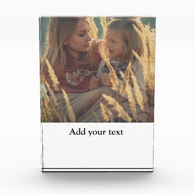 custom add your photo christmas personalized  block (Front)
