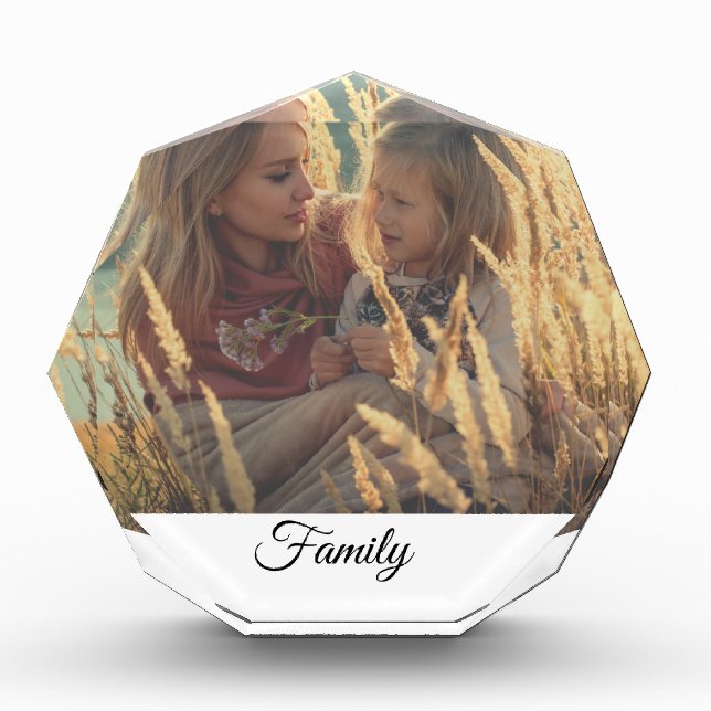 custom add your photo christmas personalized  block (Front)