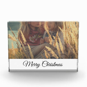 custom add your photo christmas personalized block