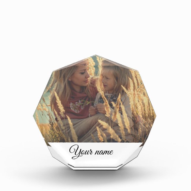 custom add your photo christmas personalized  block (Front)