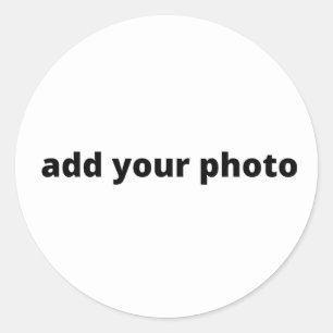 custom add your photo christmas personalized    classic round sticker