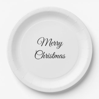 custom add your photo christmas personalized    paper plate