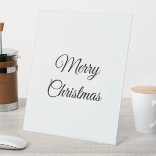 custom add your photo christmas personalized pedestal sign