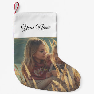 custom add your photo christmas personalized small stocking