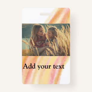 custom add your photo christmas personalized water badge