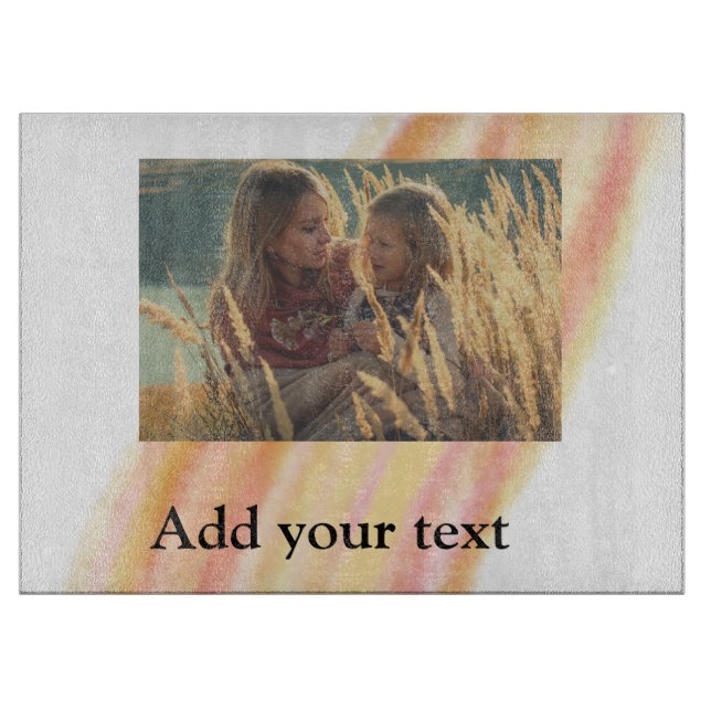 custom add your photo christmas personalized water cutting board (Front)