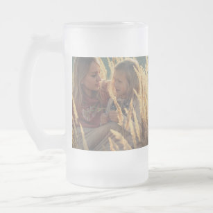custom add your photo christmas personalized water frosted glass beer mug
