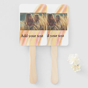 custom add your photo christmas personalized water hand fan