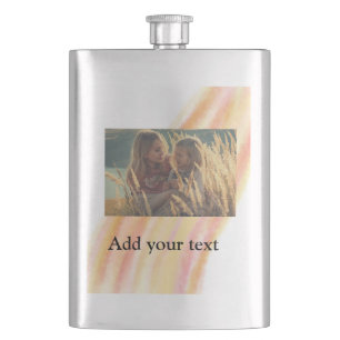 custom add your photo christmas personalized water hip flask