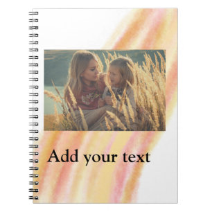 custom add your photo christmas personalized water notebook