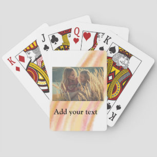 custom add your photo christmas personalized water playing cards