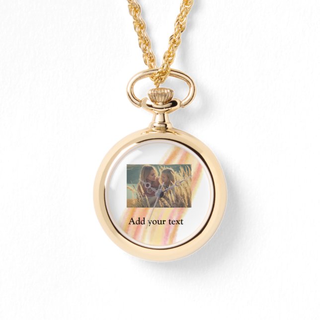 custom add your photo christmas personalized water watch (Front)